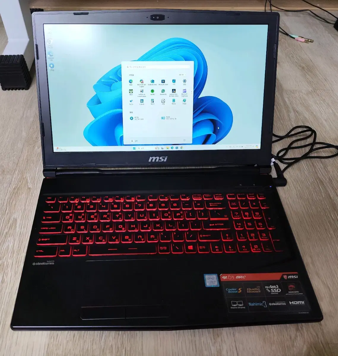 MSI GL63 8RC (i7-8750H) 노트북 (케이스 상태이상)